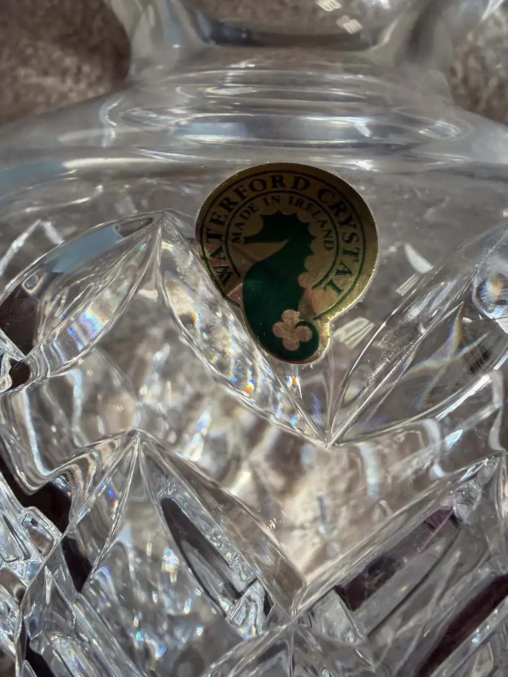 Rare Vintage WATERFORD Diamond / Vertical Cut  8